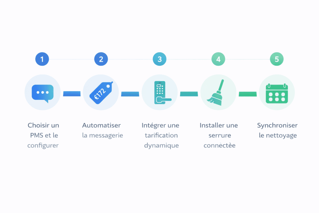 Roadmap des 5 étapes pour mettre en place l’automatisation sur Airbnb