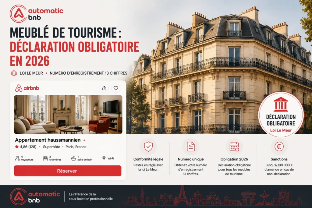 Meublé de tourisme France obligation déclaration 2026