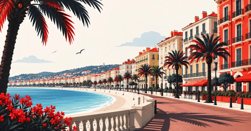 Immeubles du front de mer niçois locations meublées touristiques